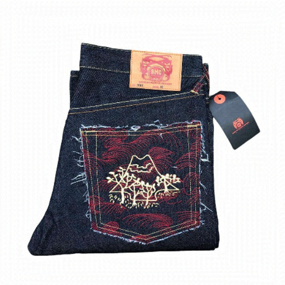 Brand New Red Monkey Company Embroidered Jeans Size 32 - Picture 1 of 13